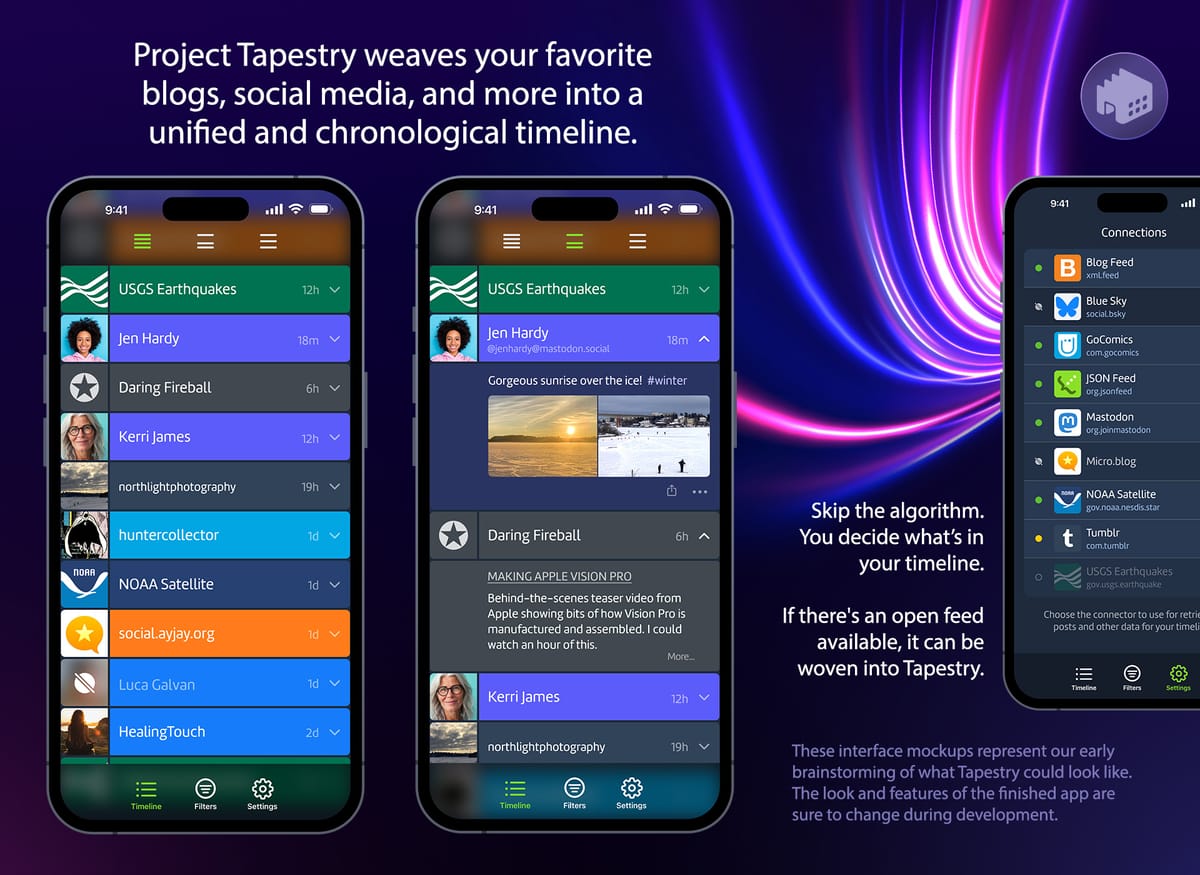 Makers of Twitterrific want to slam a bunch of the internet together in Project Tapestry