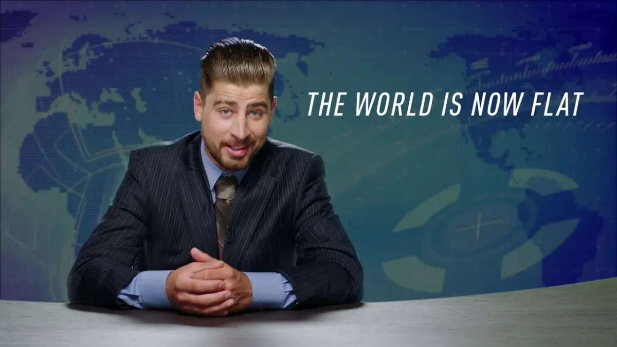 Breaking news with Peter Sagan - The Earth is Flat