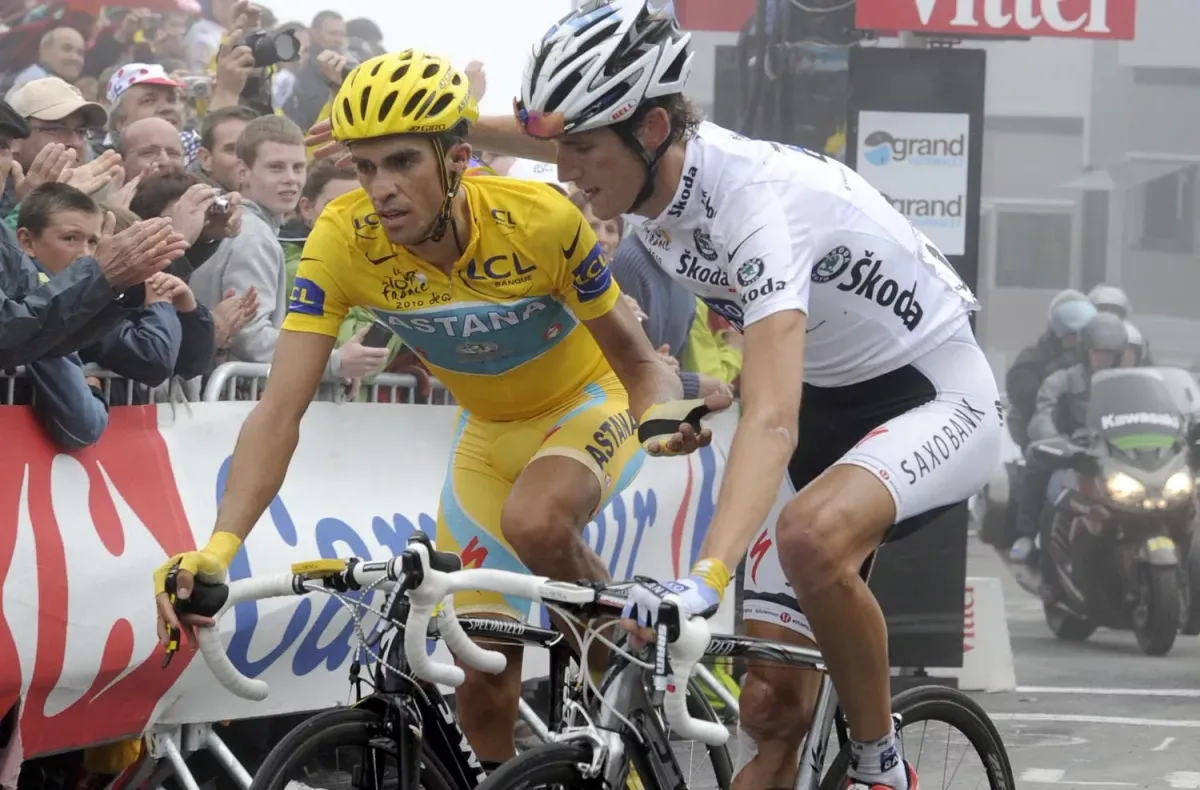 Video: Alberto Contador Drops Andy Schleck on a Kids Push Bike