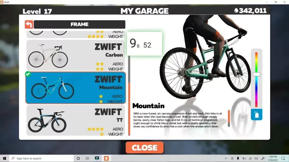 A Faster Method for Switching Bikes in Zwift