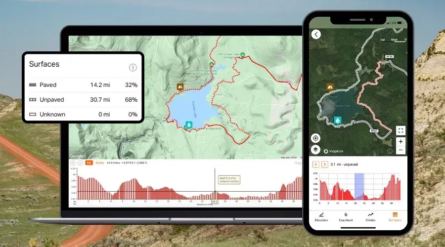RideWithGPS Introduces Surface Types