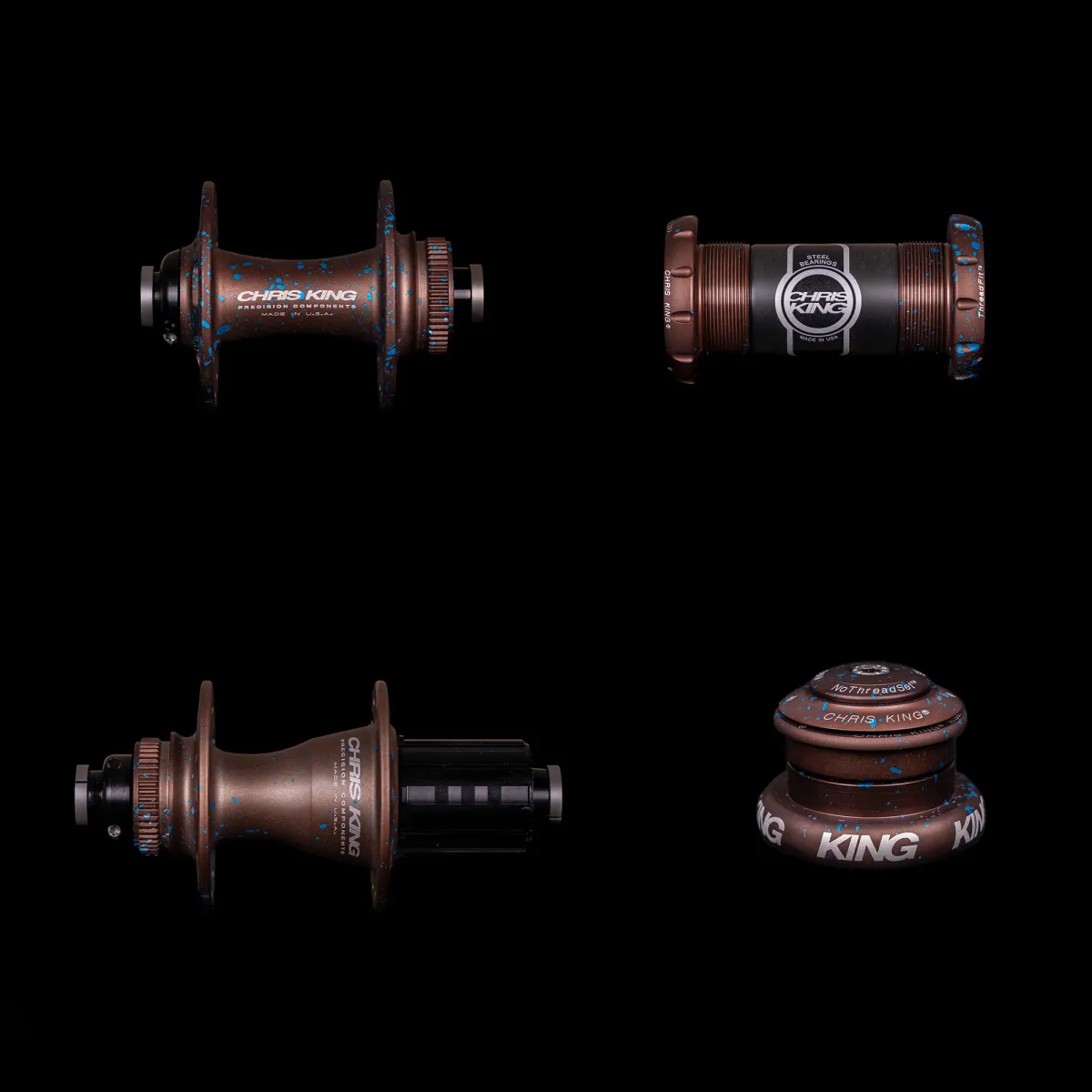 Limited-Edition Chris King Splash Bronze Hubs: A Fusion of Turquoise Anodizing Brilliance