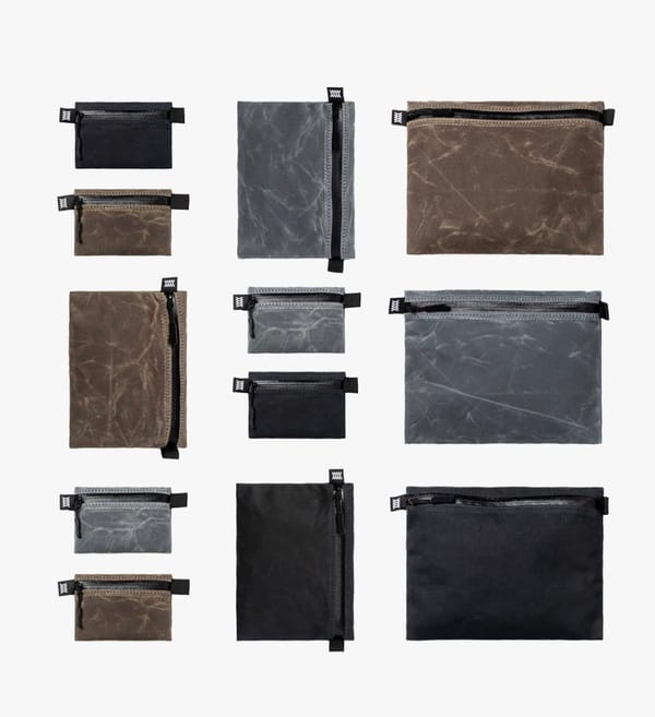 Tidy Up with Mission Workshop's Waxed Canvas Pouches