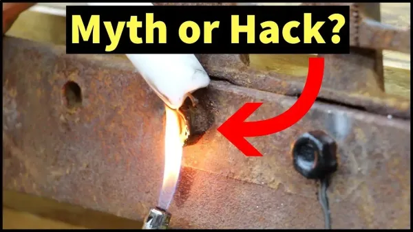 Can candle wax loosen rusty nuts?